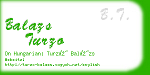 balazs turzo business card